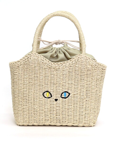 「COOCO」 かごバッグ FREE グレー レディース_画像9