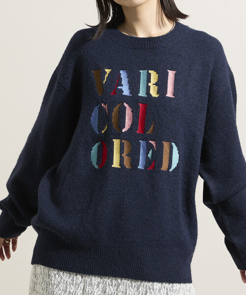 FREAK'S STORE ニット セーター カラフル刺繍ロゴニット