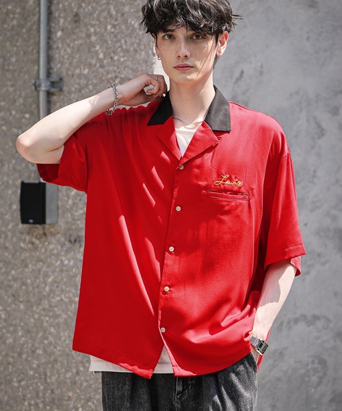 「RAGEBLUE」 半袖シャツ MEDIUM オフホワイト メンズ_画像3