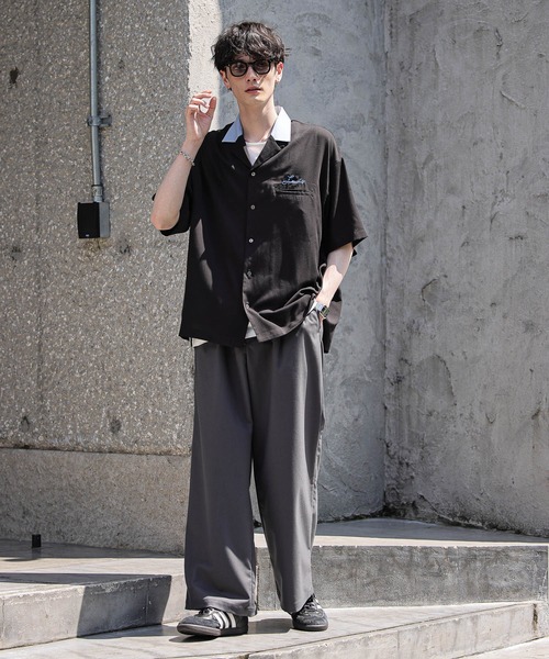 「RAGEBLUE」 半袖シャツ MEDIUM オフホワイト メンズ_画像7