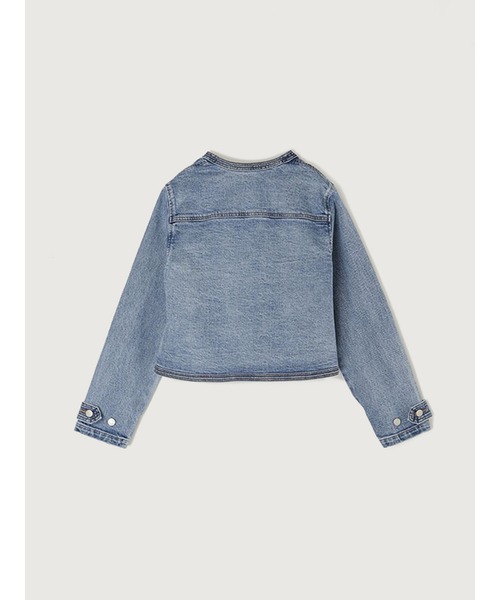 アニュアンス anuans ノーカラーデニムジャケット インディゴ anuans（アニュアンス）の「ノーカラーデニムジャケット（デニム