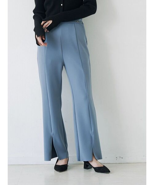 TONAL（トーナル） パンツ 360°ストレッチスリムフレアパンツ
