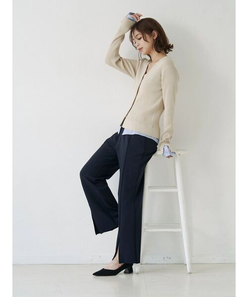 TONAL（トーナル） パンツ 360°ストレッチスリムフレアパンツ