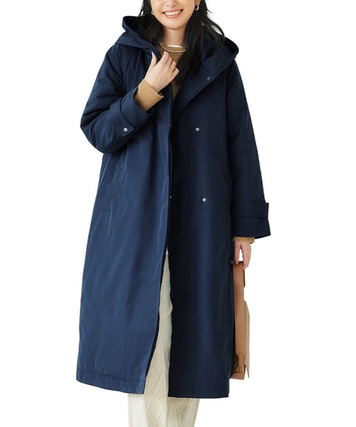 IEDIT（イディット） ダウンコート X-LARGE ネイビー レディース