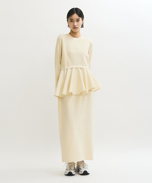 ADAM ET ROPE'（アダムエロペ） ワンピース 「サステナブル」ペプラム