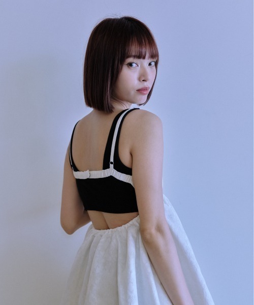 「HONEY MI HONEY」 ノースリーブトップス FREE ブラック レディース_画像8