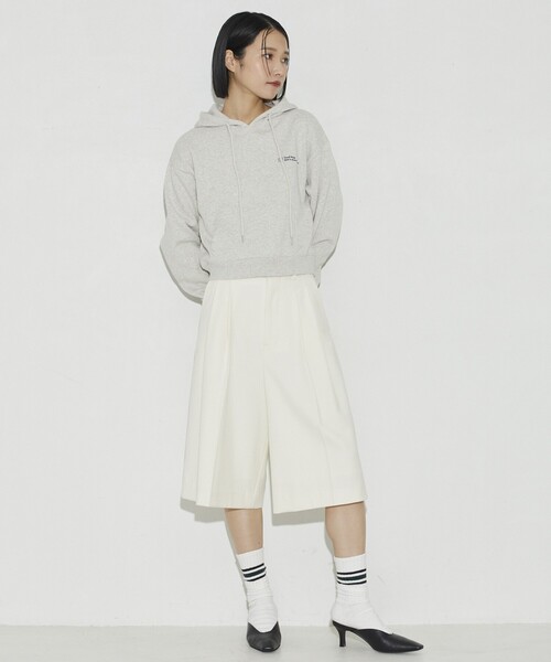 「Firsthand」 プルオーバーパーカー フリ- ネイビー レディース_画像5