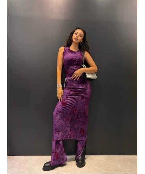 デシグアルDesigual　ロングワンピース　エスニック　リボン　大きいサイズ Desigual（デシグアル） ワンピース オリエンタルミディドレス