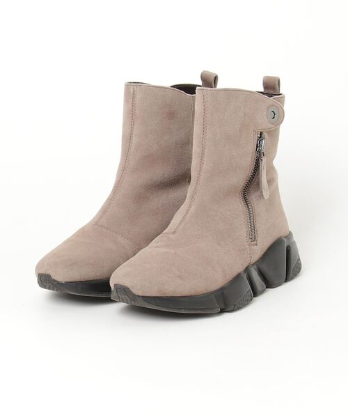 【美品ブーツ】coca 23.5センチ　ベージュ coca（コカ） 「coca（ANDEX shoes product）」 ショートブーツ 23cm