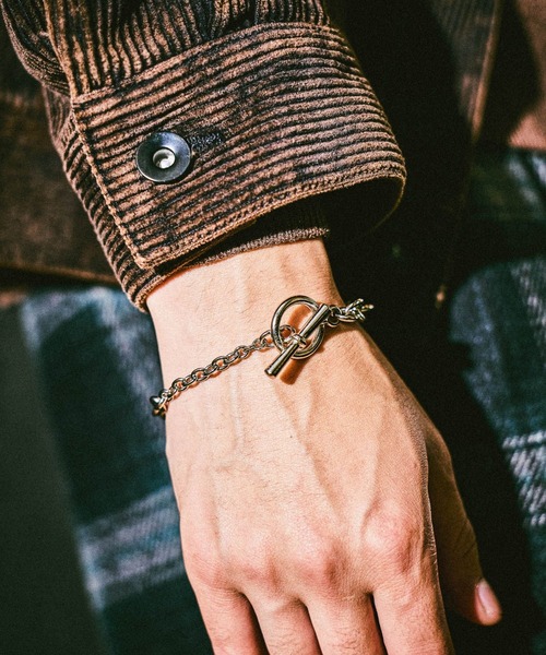 niko and…（ニコアンド） ブレスレット 加工シルバーブレスレット