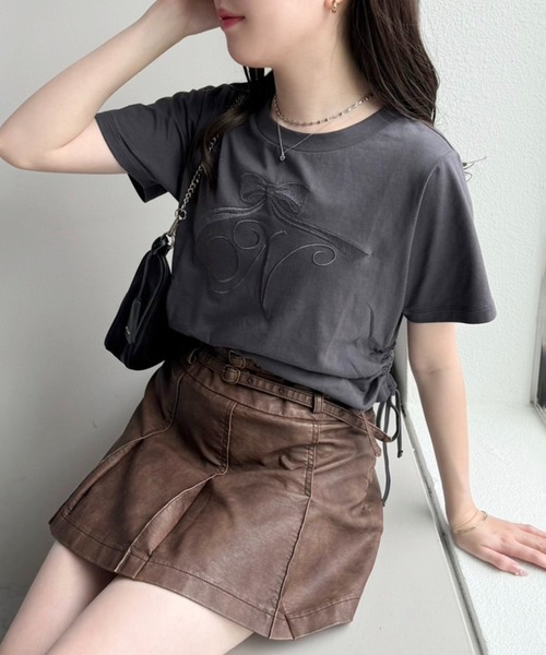 「one after another NICE CLAUP」 半袖Tシャツ FREE イエロー レディース_画像7