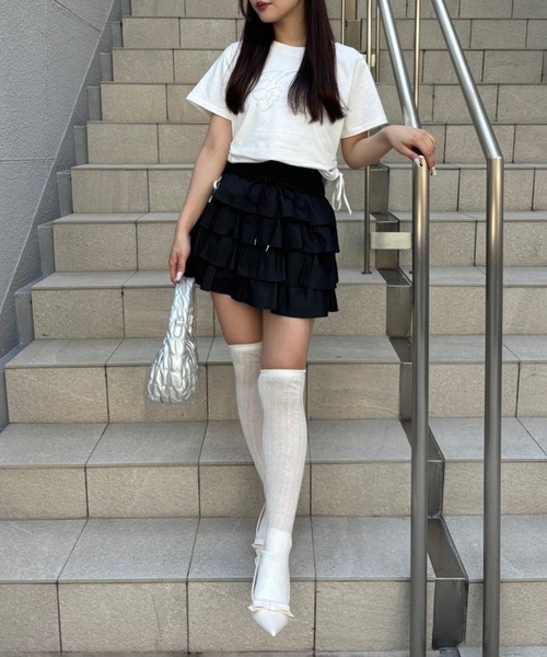 「one after another NICE CLAUP」 半袖Tシャツ FREE イエロー レディース_画像8