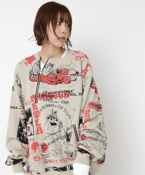 RNA（アールエヌエー） トレーナー スウェット M2575 ENJOY プリント