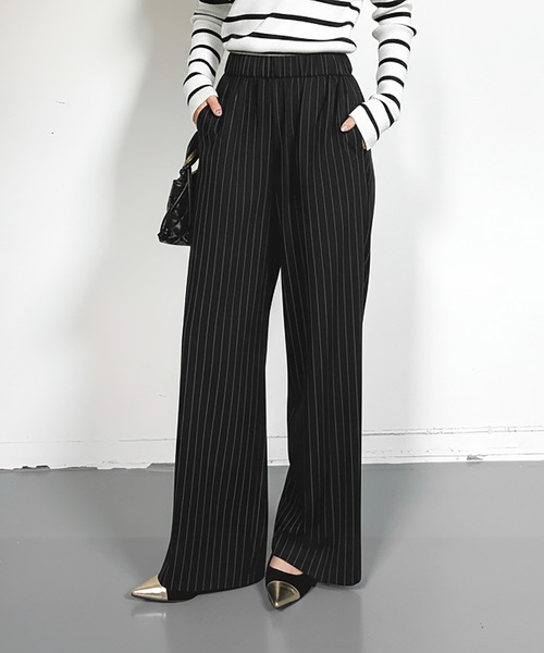 パンツ ストライプワイドパンツ レディース : ZOZOTOWN Yahoo!店