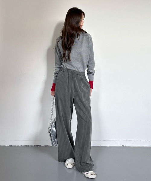 パンツ ストライプワイドパンツ レディース : ZOZOTOWN Yahoo!店