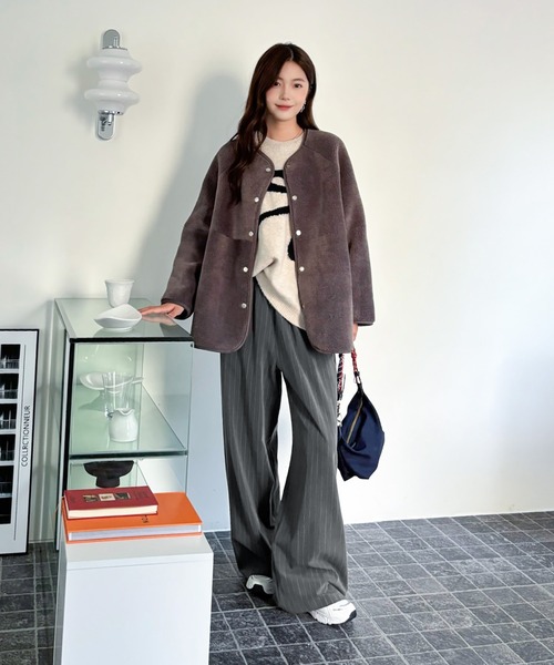 パンツ ストライプワイドパンツ レディース : ZOZOTOWN Yahoo!店