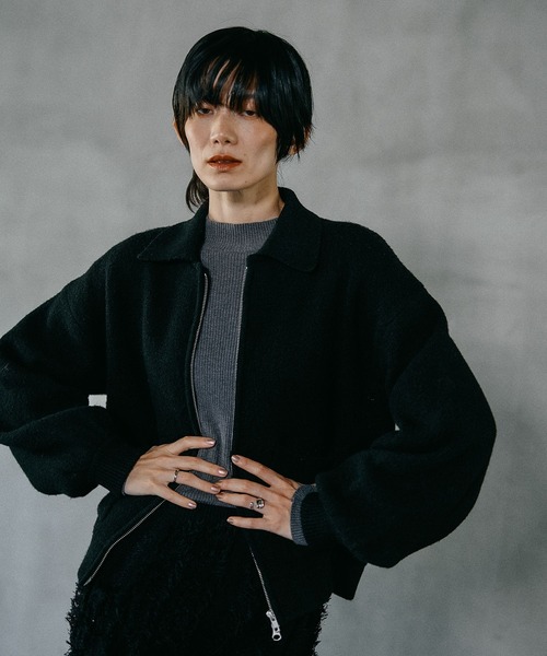 LEPSIM（レプシィム） ブルゾン アウター WZIPニットブルゾン 598451