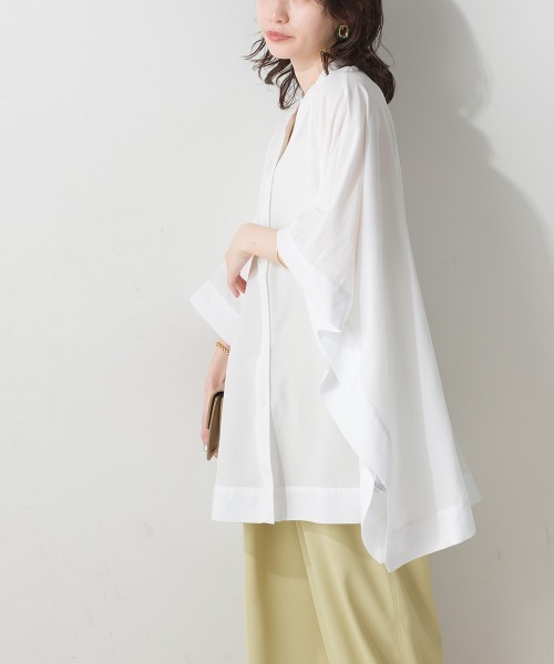 「terrace」 7分袖ブラウス MEDIUM オフホワイト レディース_画像3