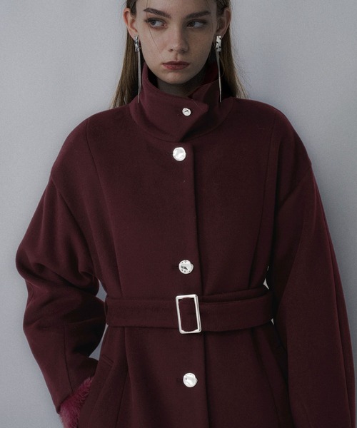 HARE（ハレ） ステンカラーコート コート ウールメタルボタンステン