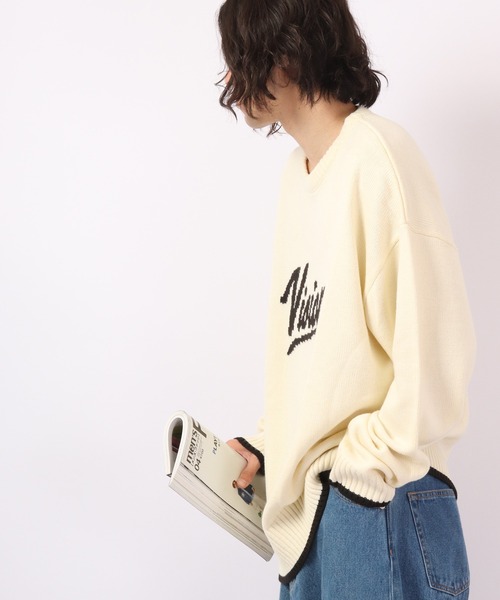 「VISION STREET WEAR」 長袖ニット L ブルー メンズ_画像5