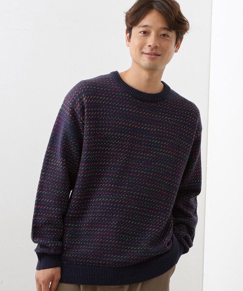THE SHOP TK セーター ニット バーズアイグラデーションニット 洗濯機