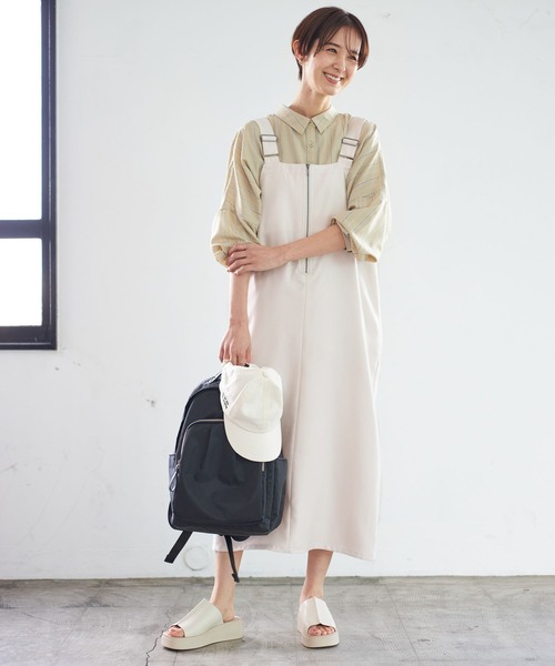 「LEPSIM」 フラットサンダル MEDIUM ホワイト×ブラック レディース_画像4
