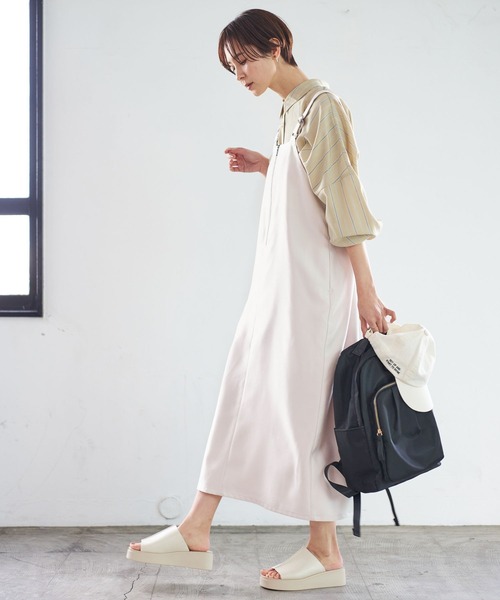 「LEPSIM」 フラットサンダル MEDIUM ホワイト×ブラック レディース_画像6