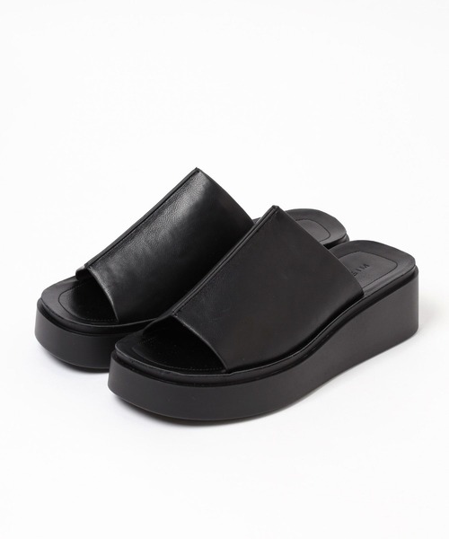 「LEPSIM」 フラットサンダル MEDIUM ホワイト×ブラック レディース_画像8