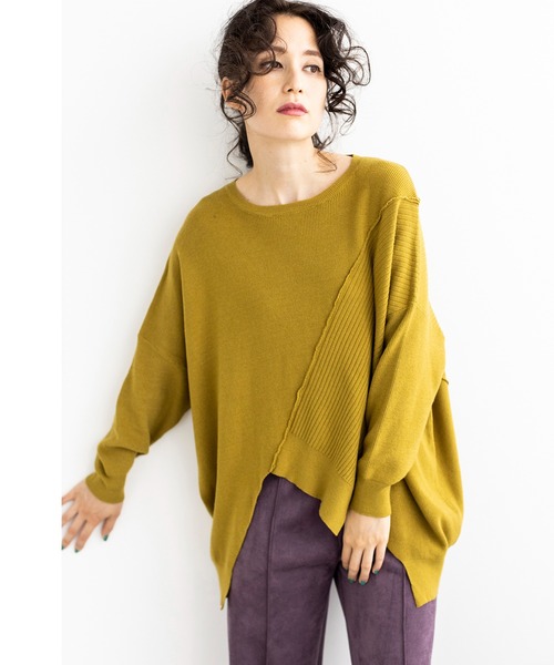 「OSMOSIS」 長袖ニット ONE SIZE ベージュ レディース_画像2