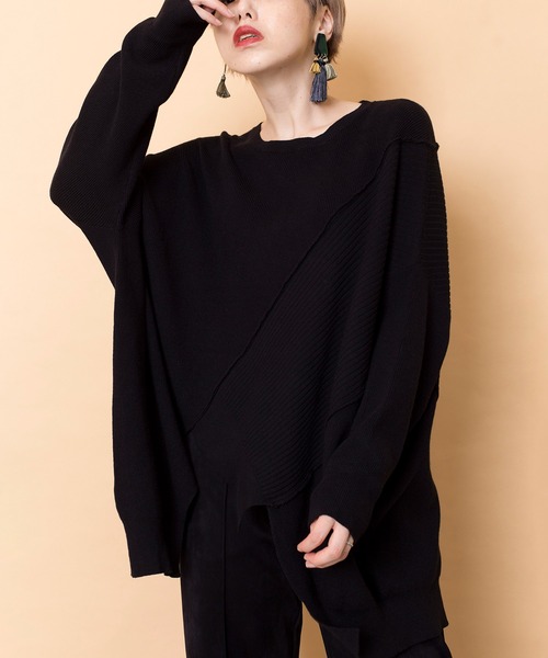 「OSMOSIS」 長袖ニット ONE SIZE ベージュ レディース_画像3