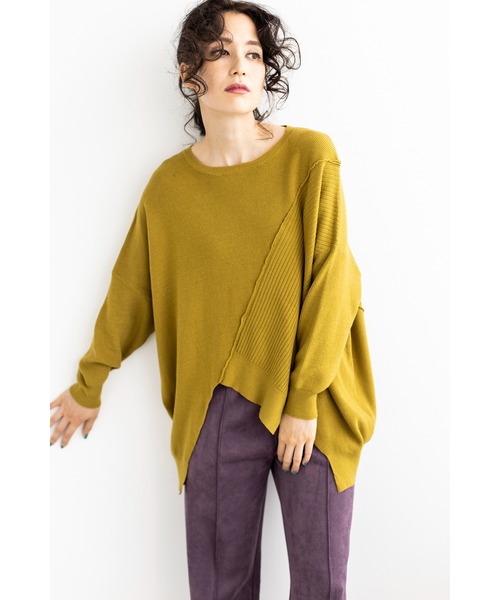 「OSMOSIS」 長袖ニット ONE SIZE ベージュ レディース_画像4