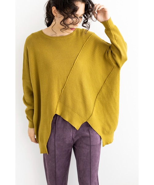 「OSMOSIS」 長袖ニット ONE SIZE ベージュ レディース_画像5