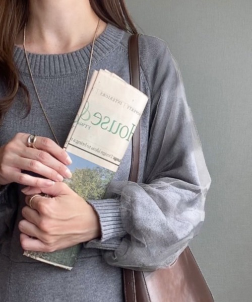 「FILLOU」 ニットワンピース MEDIUM チャコール レディース_画像8