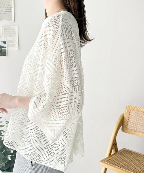 「classicalelf」 7分袖ブラウス X-LARGE チャコールグレー レディース_画像2