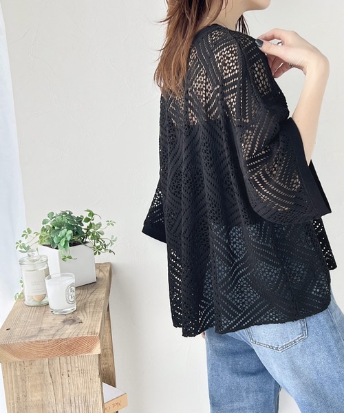 「classicalelf」 7分袖ブラウス X-LARGE チャコールグレー レディース_画像4