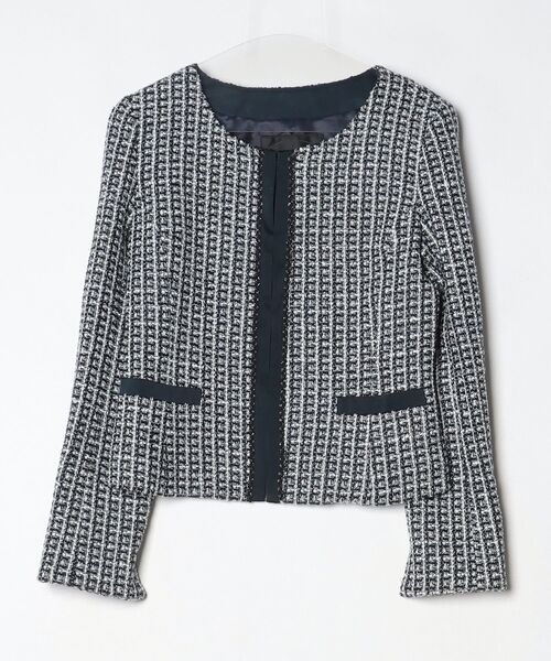 UNTITLED（アンタイトル） ツイードジャケット 1 ネイビー レディース