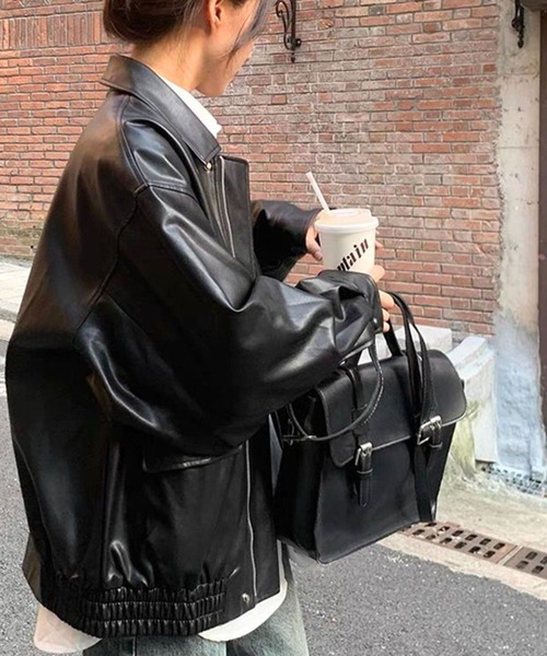 ALMO レザージャケット ライダース 「TUNE」合皮ジャケット レディース