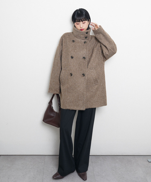 コート アウター スタンドカラーコート レディース : ZOZOTOWN Yahoo