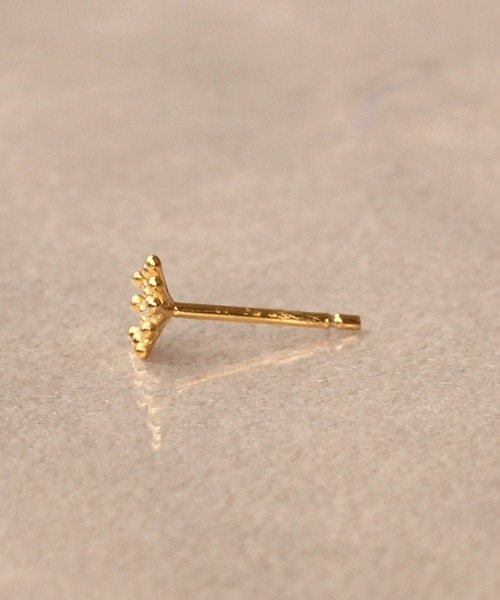 ピアス K18vermeil ダイヤモンドフラワーピアス レディースの画像