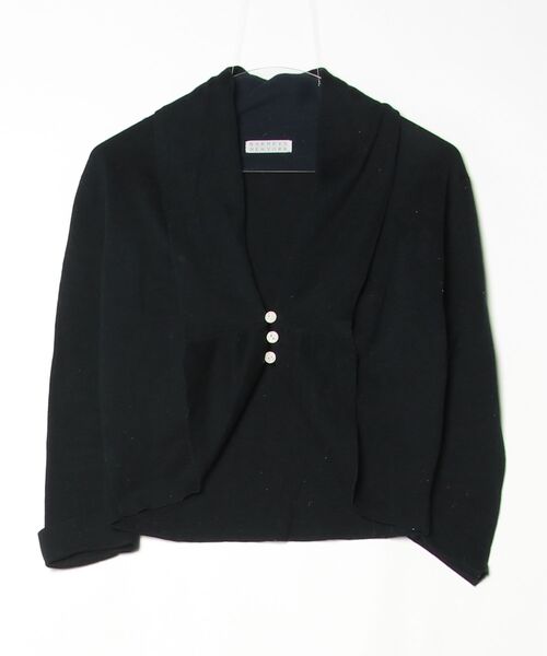 【美品】BARNEYS NEW YORK コットンニットカーディガン　ブラック BARNEYS NEWYORK（バーニーズニューヨーク） ニットカーディガン M