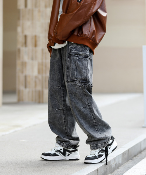 「neos」 デニムパンツ LARGE インディゴブルー メンズ_画像2