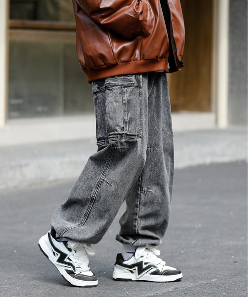 「neos」 デニムパンツ LARGE インディゴブルー メンズ_画像4