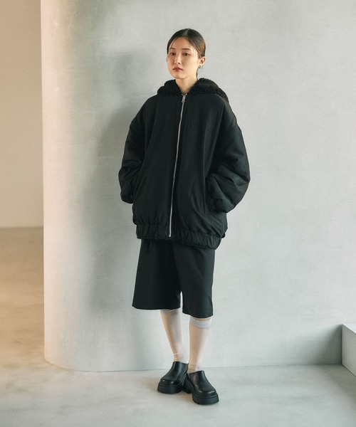 LEPSIM（レプシィム） ブルゾン アウター リバーシブルボアフーディ