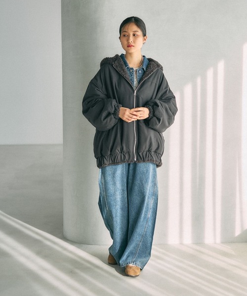 LEPSIM（レプシィム） ブルゾン アウター リバーシブルボアフーディ