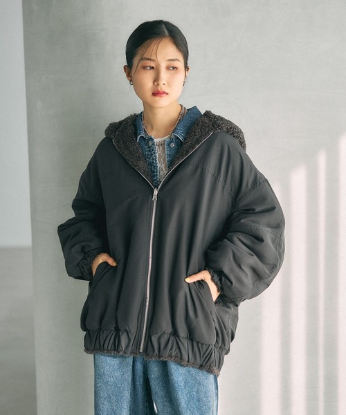 LEPSIM（レプシィム） ブルゾン アウター リバーシブルボアフーディ