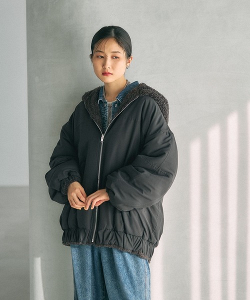 LEPSIM（レプシィム） ブルゾン アウター リバーシブルボアフーディ