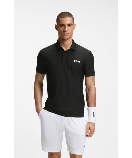 BOSS（HUGO BOSS） ポロシャツ ストライプジャージー スリムフィット