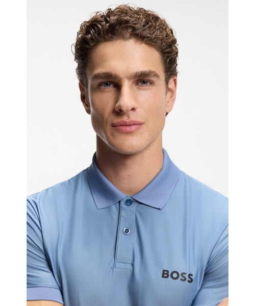 BOSS（HUGO BOSS） ポロシャツ ストライプジャージー スリムフィット