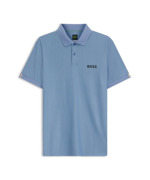 BOSS（HUGO BOSS） ポロシャツ ストライプジャージー スリムフィット