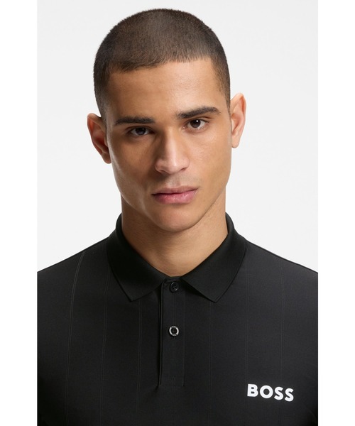 BOSS（HUGO BOSS） ポロシャツ ストライプジャージー スリムフィット
